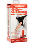 Vac-U-Lock Ultra Harness With 8 Inch Realistic Dong - Non-retail Packaging