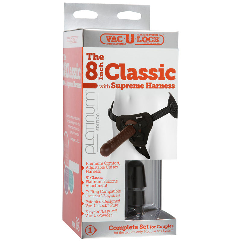 Vac-U-Lock Classic 8 Inch With Supreme Harness - Non-retail Packaging