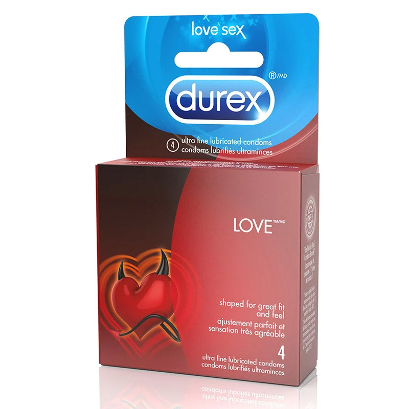 Love Lubricated 4pk Condoms