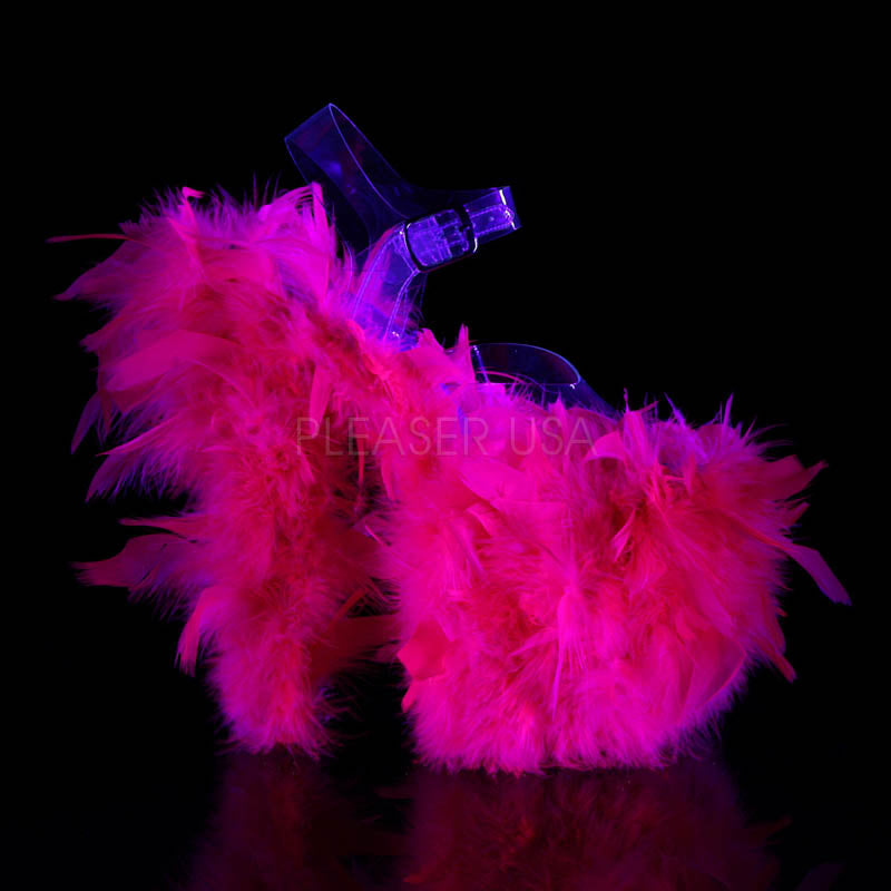 FLAMINGO-808 Marabou Feather Heel