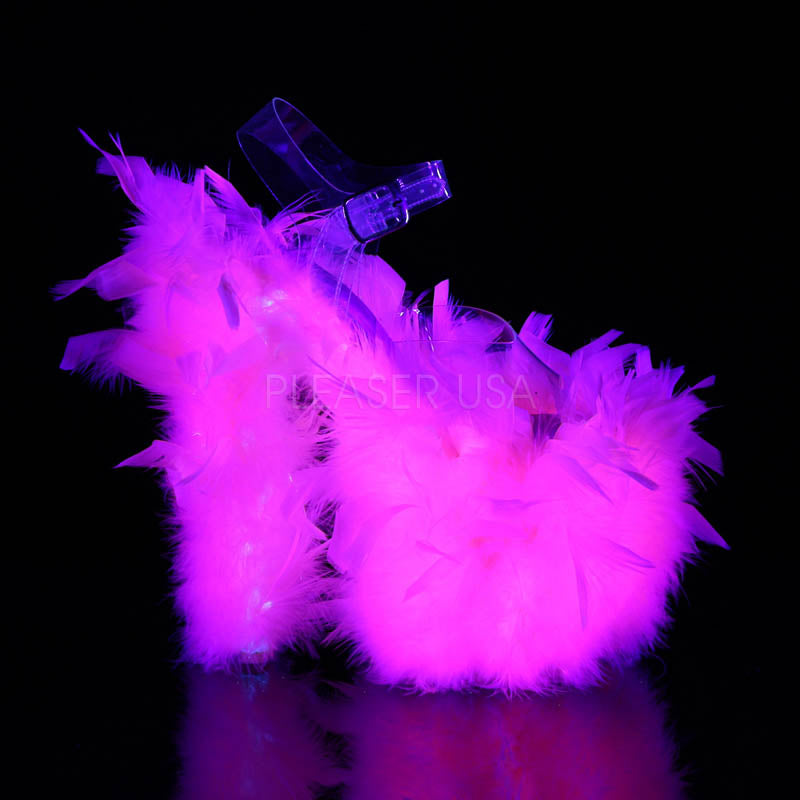 FLAMINGO-808 Marabou Feather Heel