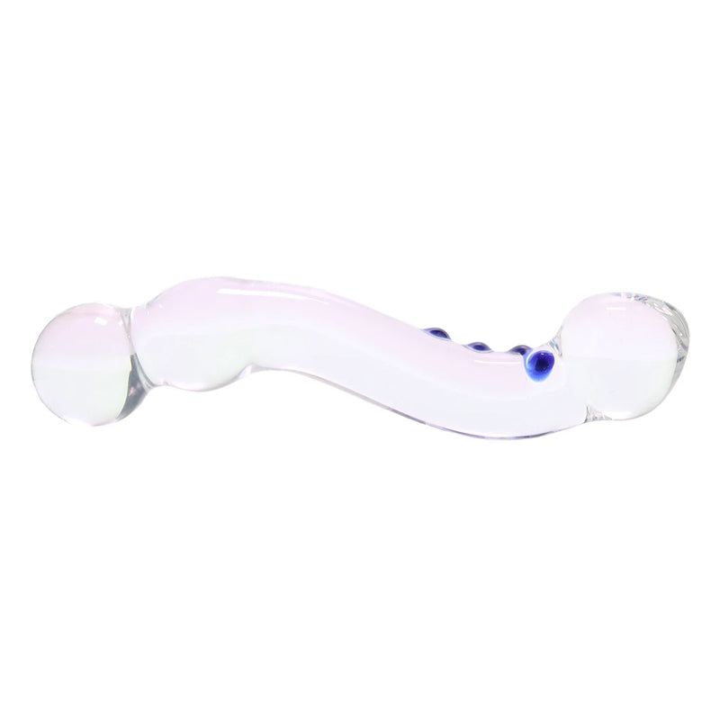 6 Inch Clear Curved G-spot Glass Dildo