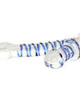 Double Penetration Glass Swirly Dildo & Buttplug Set