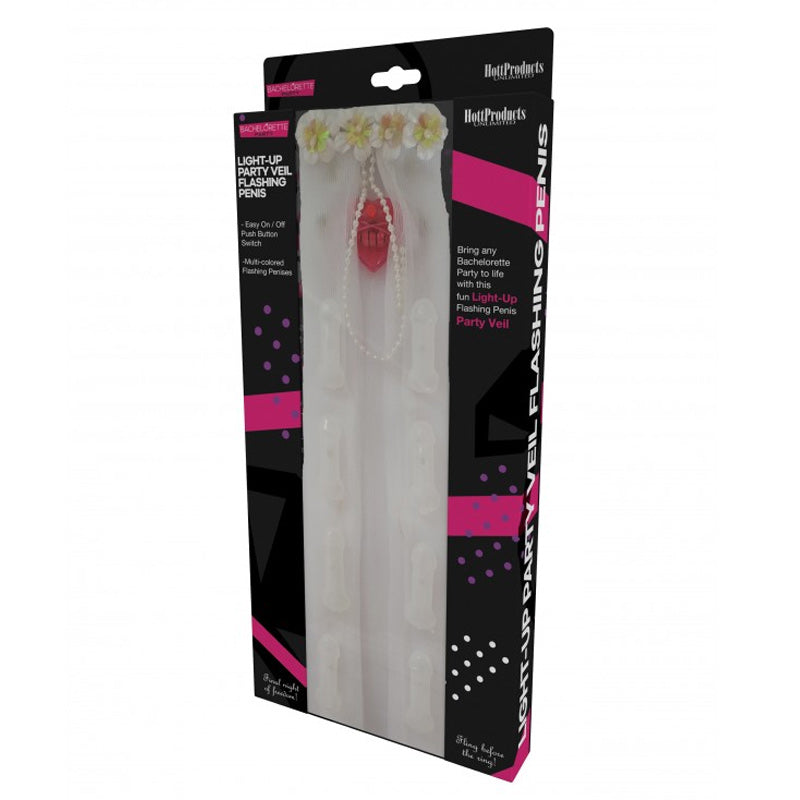 Light Up Bachelorette Party Veil With Flashing Peckers