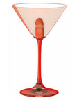 Light Up Martini Weenie Glass Red