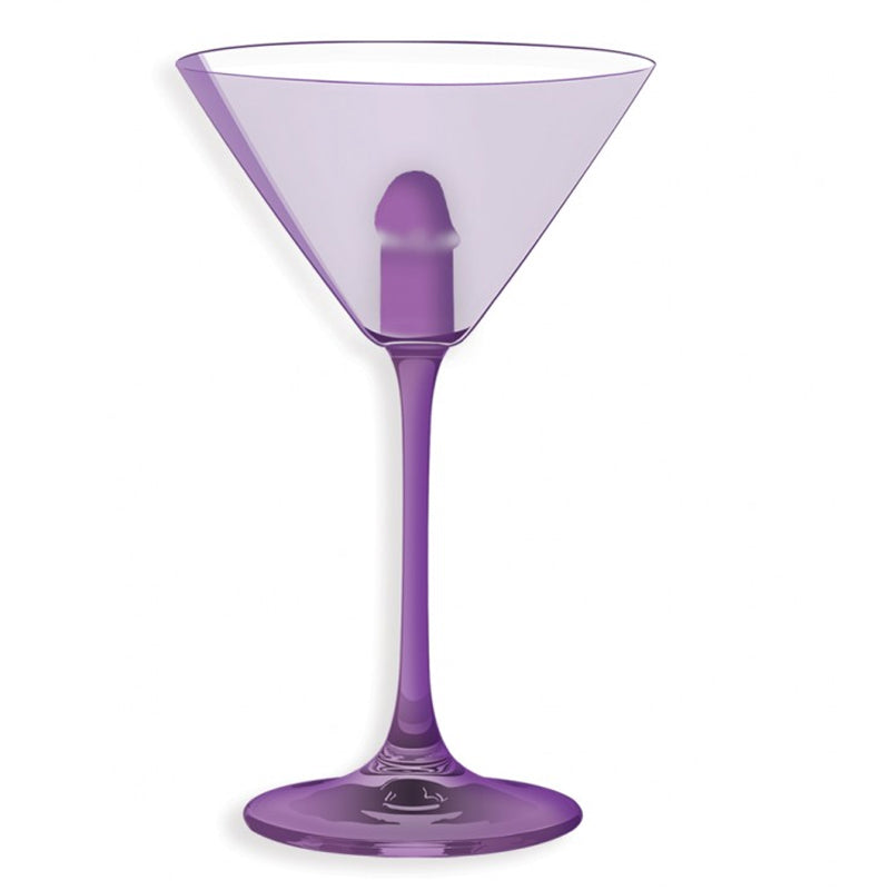 Light Up Martini Weenie Glass Purple
