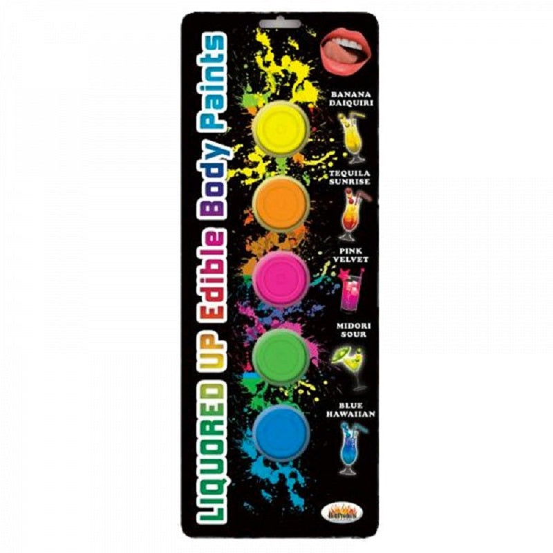 Liquored Up Edible Body Paints 5 Assorted Flavors 50 Ml