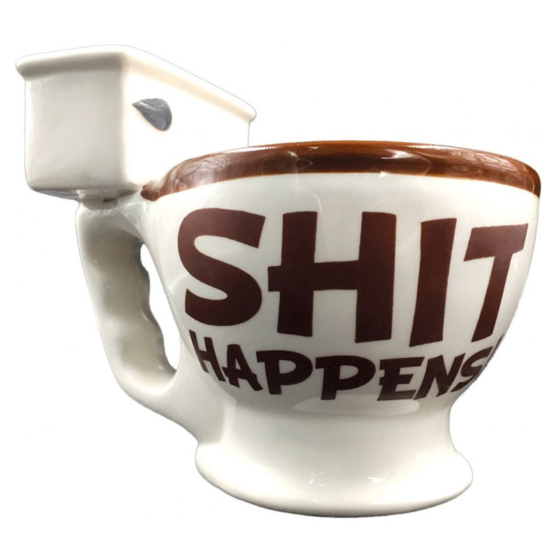 Shit Happens Toilet Bowl Shaped Mug