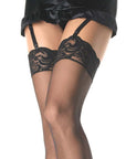 Leg Avenue - Nylon Sheer Thigh High With Lace Top
