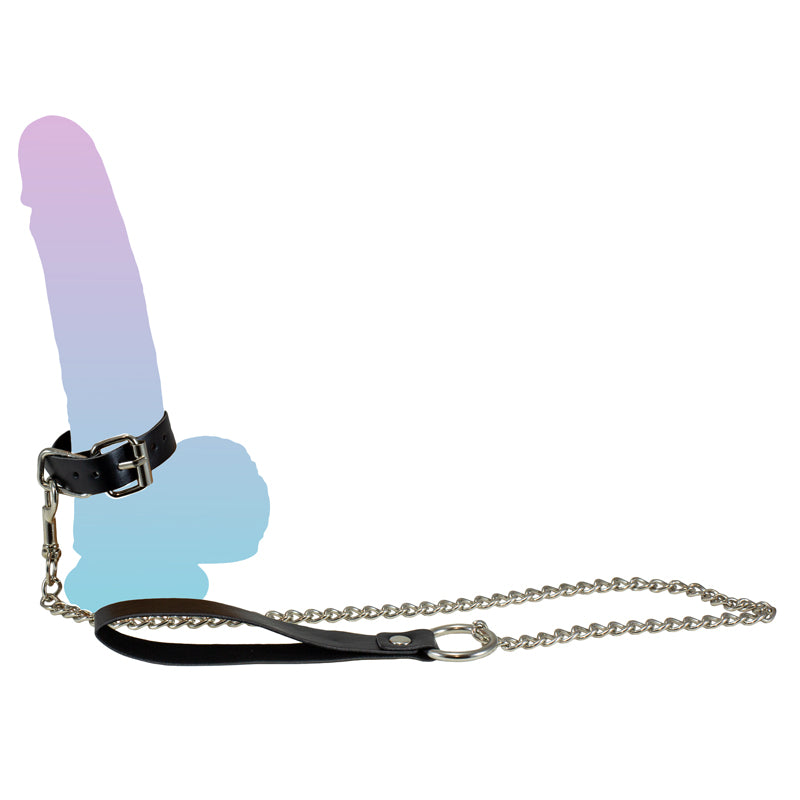 Good Boy Cock Ring &amp; Leash - Packed In Sealed Foil Bags