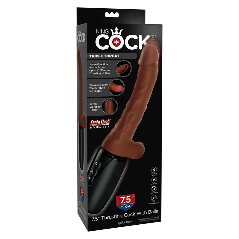 King Cock Plus 7.5&quot; thrusting Cock with Balls