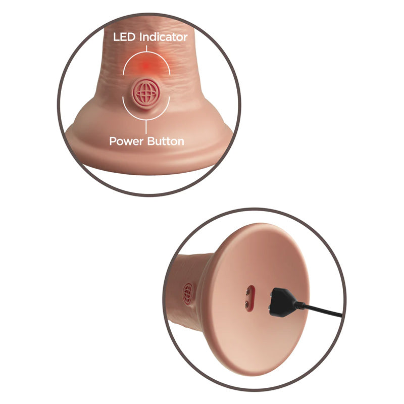 King Cock Elite 6"Dual Density Vibe Silicone Cock