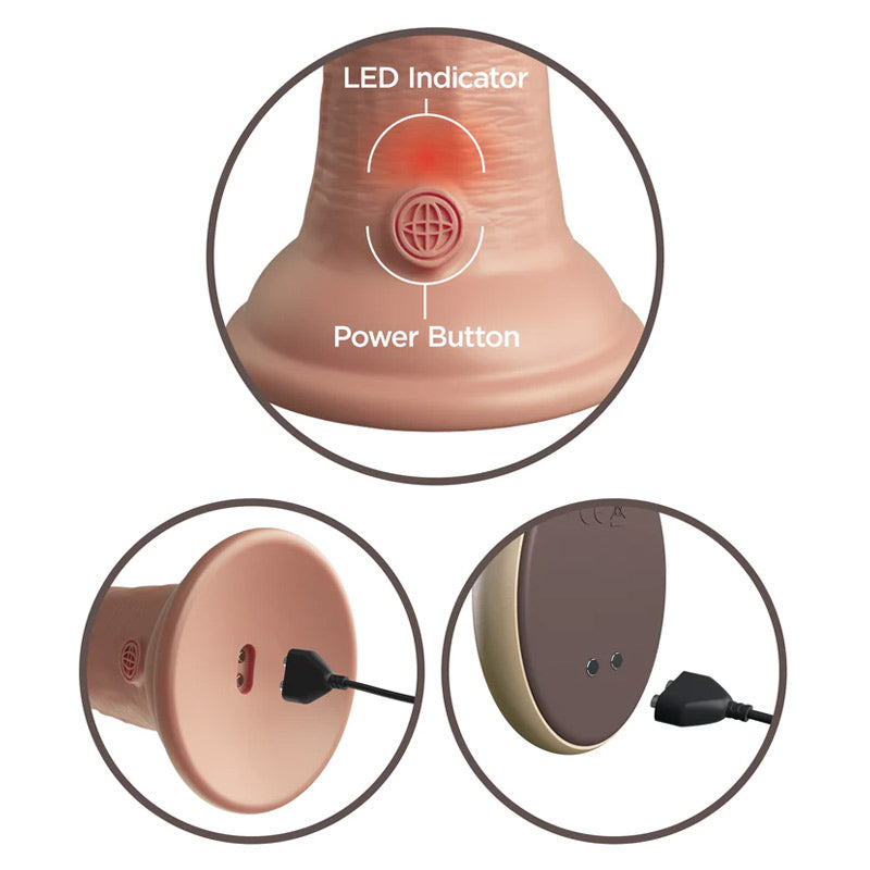 King Cock Elite 7"Dual Density Vibe Silicone Cock