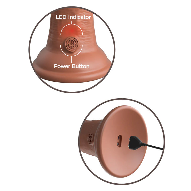 King Cock Elite 8"Dual Density Vibe Silicone Cock