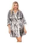 Popsi Printed Satin Robe