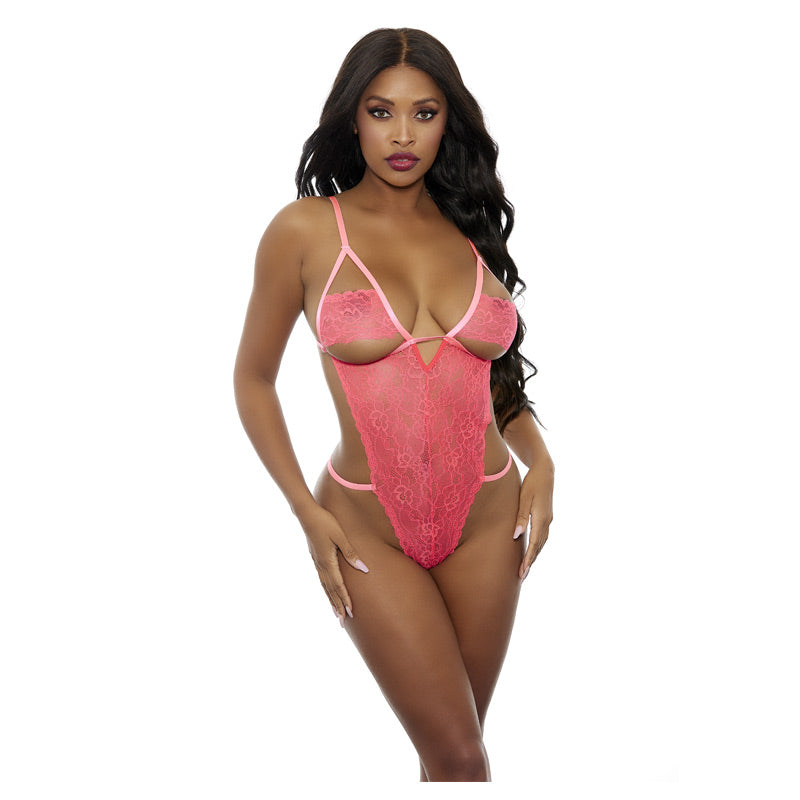 Popsi Coral Lace Teddy