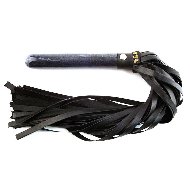 Rouge Marble Look Handle Leather Flogger