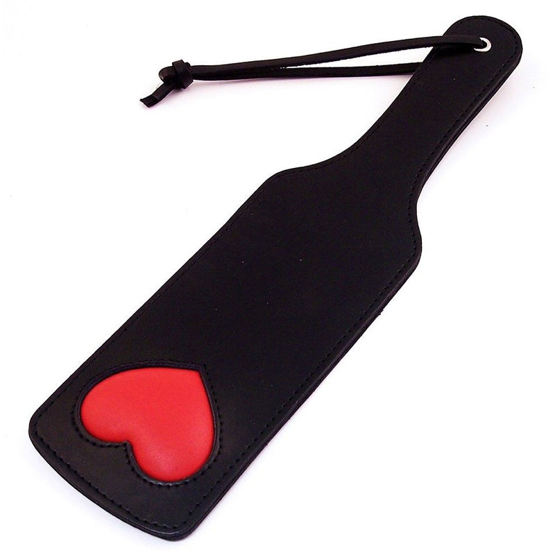 Rouge Leather Paddle with Padded Heart