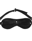 Blacked Out Padded Leather Blindfold