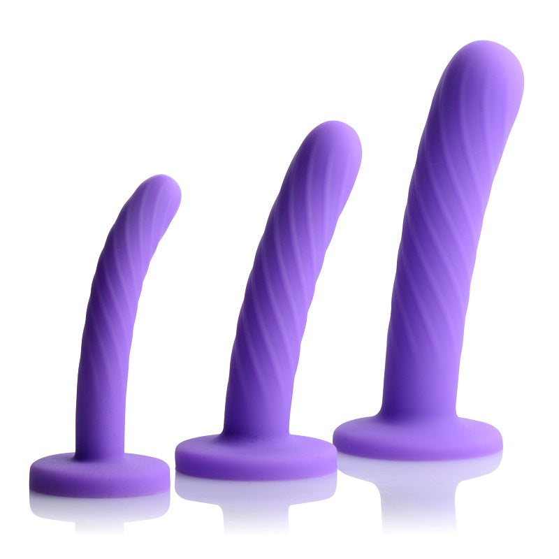 Tri-Play 3 Piece Silicone Dildo Set