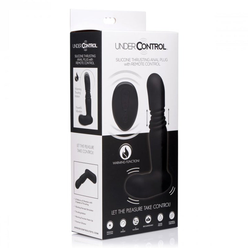 Silicone Thrusting Anal Plug with Remote Control