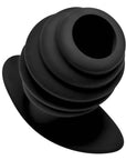 Silicone Ribbed Hollow Anal Plug - Large