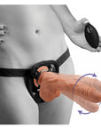 10X Groove Harness with Vibrating and Rotating Silicone Dildo