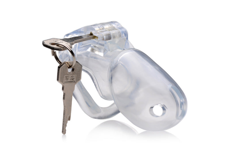 Clear Captor Chastity Cage with Keys