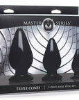 Triple Cones 3 Piece Anal Plug Set