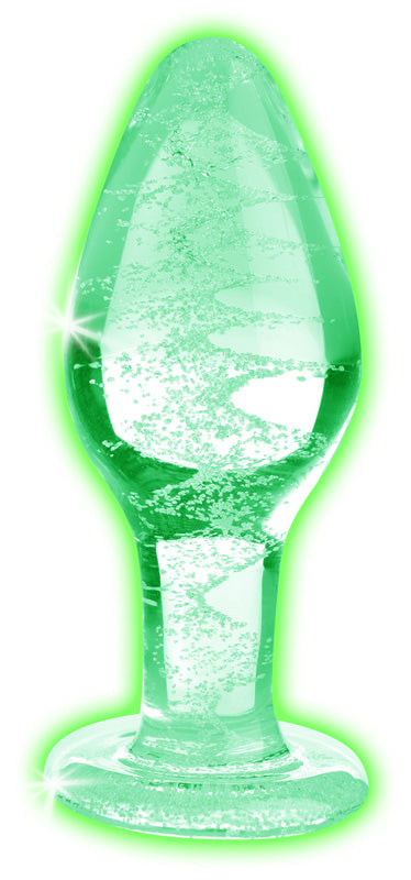 Glow-In-The-Dark Glass Anal Plug