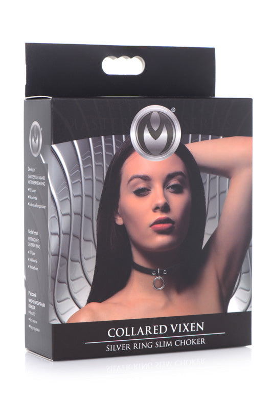 Collared Vixen Silver Ring Slim Choker