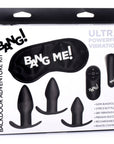 Bang Backdoor Adventure 3pc Butt Plug Set, Bullet, & Blindfold Kit