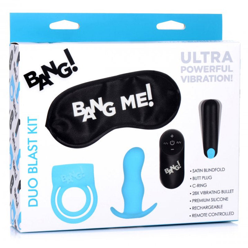 Bang Duo Blast C-Ring, Butt Plug, Bullet, &amp; Blindfold Kit