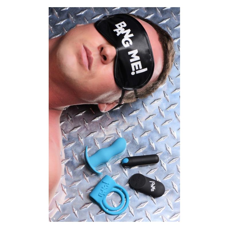 Bang Duo Blast C-Ring, Butt Plug, Bullet, &amp; Blindfold Kit