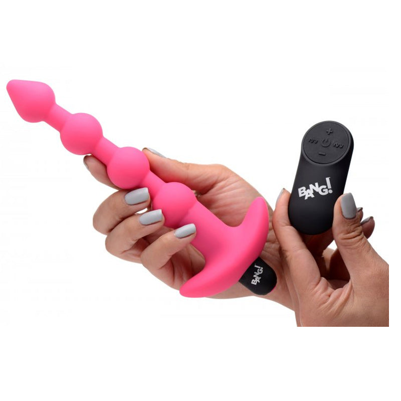 Bang Vibrating Silicone Anal Beads &amp; Remote Control