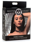 Fierce Vixen Leather Collar With Rhinestones