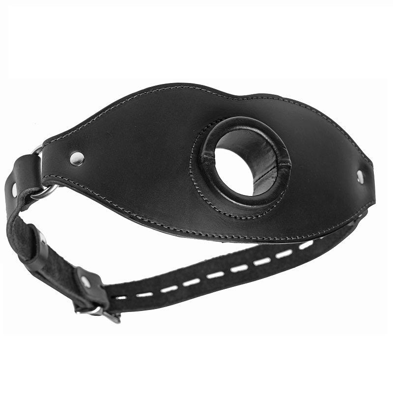 Leather Locking Open Mouth Gag