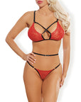 La Lure Hellcat Lace Criss-Cross Two-Piece Set